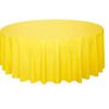 Unique Party 50380 - Round Soft Yellow Plastic Tablecloth, 7ft