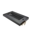kenable Cable Entry/Exit Brush Faceplate for Wall Outlet UK Double Gang Black [Black Double]