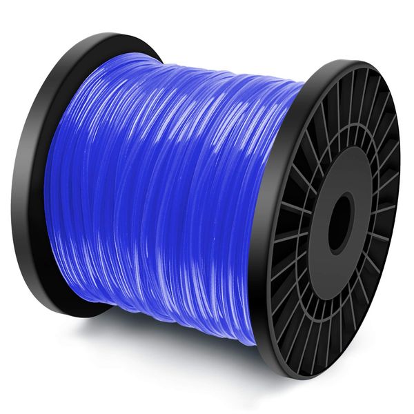 Forever Speed Grass Trimmer Line, Trimmer Wire for Weed Trimmings Thread Lawn Trimmer Nylon Thread 5-edge Diameter 2.4 mm x 100 meters - Blue