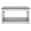 31.5" Farmhouse Coffee Table Square Table with Open Storage Compartment