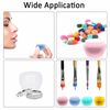 Alledomain 40pcs 5g/5ml Empty Cosmetic Sample Jars with 3Pcs Mini Spatulas & 42 Labels, Plastic Refillable Cream Lotion Storage Container Travel Pots with Lids & Inner Liners for Makeup Beauty Nails