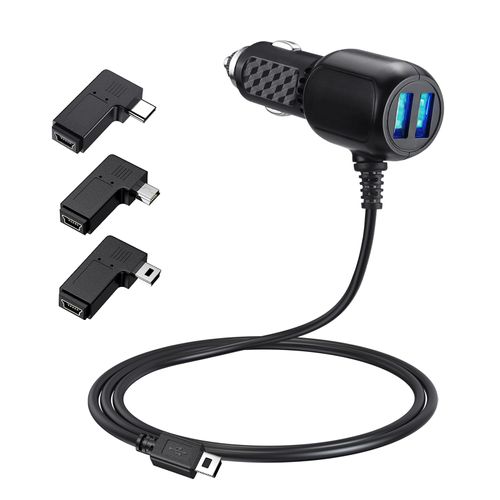 Dash Cam Power Cord Mini USB for Rove R2-4K, 11.5 ft Cable for Rexing V1 Camera, with USB C Adapter