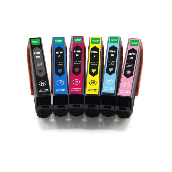 ITH-6CL 6 Color Set Ginkgo EPSON Compatible Ink Cartridge EP-710A, EP-711A, EP-709A, EP-810AB, EP-811AW, EP-811AB