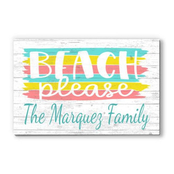 Custom Beach House Sign Personalized Coastal Home Décor