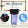 High Capacity Transparent Whole House Water Filter System & Block Carbon Filter