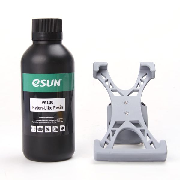 eSUN Nylon-Like 3D Printer Rapid Resin, 405nm LCD UV-Curing PA100 High Toughness and Impact Resistance Photopolymer Resin 3D Printing Liquid for Photon LCD 3D Printer, 500g Grey