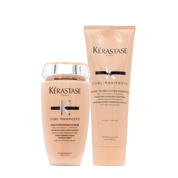 Kerastase Duo Curl Manifesto Bain Hydratation Shampoo 250 ml & Curl Manifesto Fondant Hydratation Co