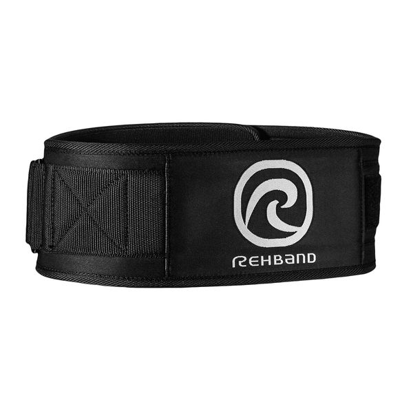 Rehband Gewichthebergürtel Herren & Damen Schwarz, Lifting Belt für Powerlifting, Bodybuilding & Gewichtheben, hochbelastbarer Trainingsgürtel, Farbe:Schwarz, Größe:XL