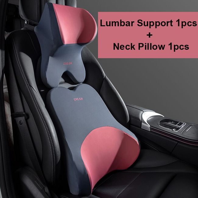 Car Headrest Neck Pillow Lumbar Support Soft Car Seat Pillows