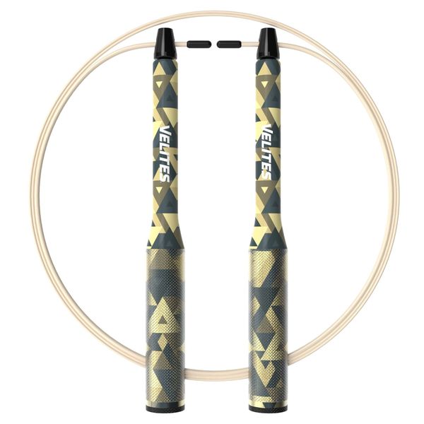 Skipping Rope for Crosstraining Fire 2.0 by VELITES | Weighted Speed Rope For Double Unders [Weights Not Included]. Also for Fitness Boxing and MMA