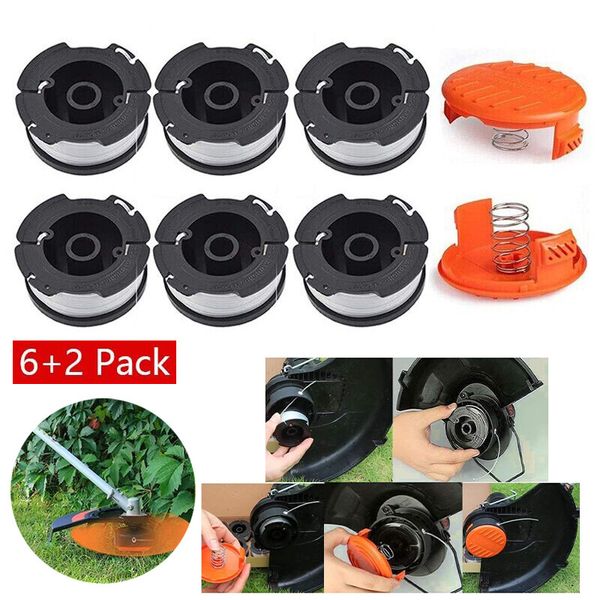 String Trimmer Spool +Cap For Black & Decker LSTE525 BESTA510 BESTA512 BESTE620