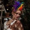 Lurrose Colorful Feather Headband Fascinator Headband Cosplay Hair Hoop Carnival Party Headdress for Easter Day
