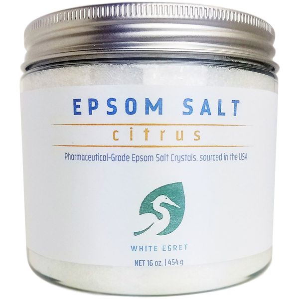 White Egret Citrus Pharmaceutical Grade Epsom Salt 16oz