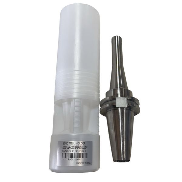 RapidHold CAT40 End Mill Holder 1/4" Connection Diameter 6" Gage Length