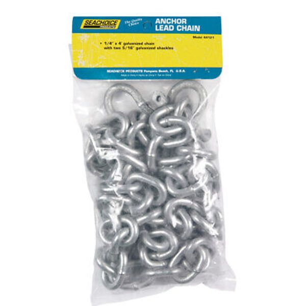 Seachoice 44121 Galvanized Steel 1250 lbs. Capacity Anchor Chain 4 ft. x 1/4 in.