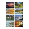 48 Glossy Blank Landscape Greeting Cards with Plain Kraft Brown Envelopes