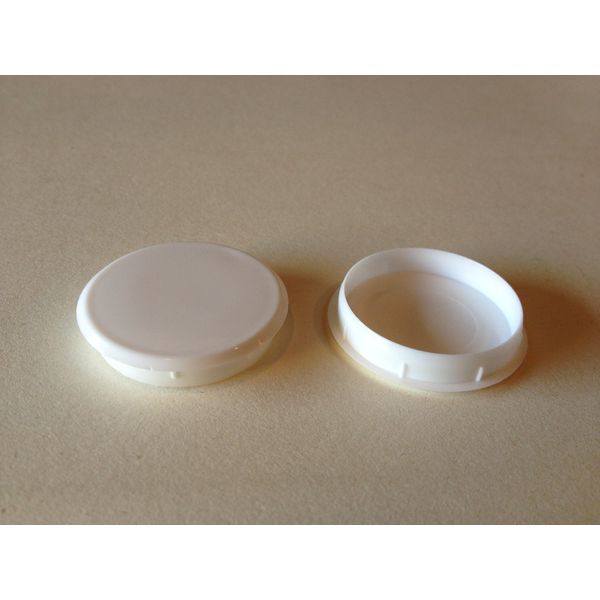 Hinge and Bracket Supplies 10 x 35mm White Cabinet Hinge Hole Covers
