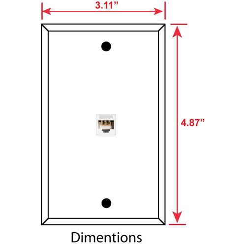 Art Plates - One Port RJ45 Ethernet decorative printed keystone style wall plate. Works with Cat5 through Cat8 cables. Female to Female Connection. - Baseball Gloves