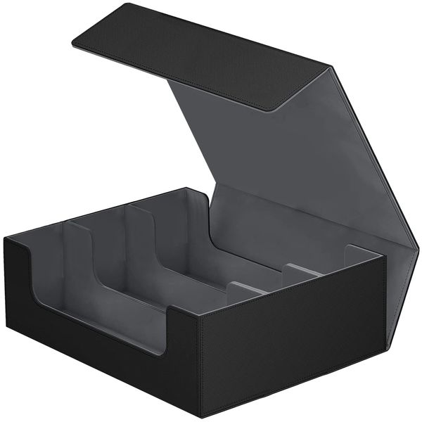 Kitoyz Card Deck Storage Box, 1800+ Card Deck Holder Box Trading Card Magnetic Cards Gathering Deck Boxes for MTG YugiOh TGG Uno Cards Baseball Cards, 11.45 x 9.85 x 4.2 Inches