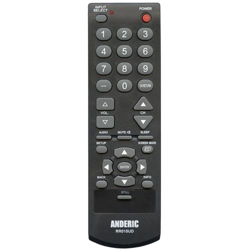 Anderic RR015UD Replace Remote for Sylvania, Funai, Symphonic, Emerson NH000UD, NF029UD, NF026UD, NF027UD, NH301UD, NH303UD, NH305UD, NH310UP, NF000UD, NF006UD, NF015UD, NF015UF, Magnavox NH304UD