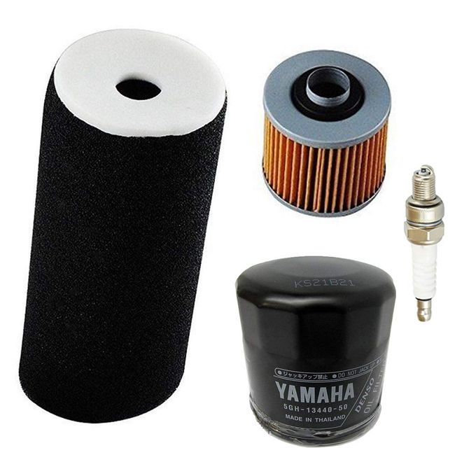 YFM660 Air Filter + Oil Filter + spark plug suit for 2002-2008 Yamaha Grizzly YFM660 660 4x4 carburetor by LIYYOO