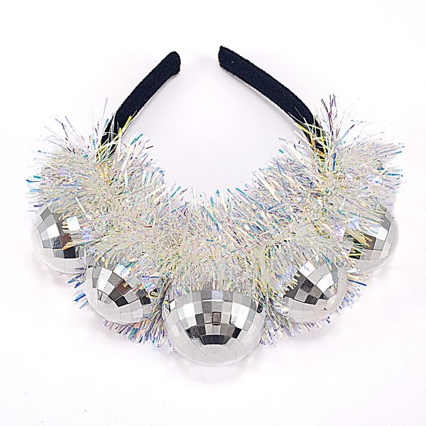 GFLPO Disco Ball Headband,Disco Headband,Vintage Disco Ball Headpieces,Disco Ball Head Boppers,70s Headbands for Women,Birthday Headband Birthday Crown,2024 New Year Party Costume Accessory