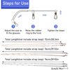 IHCEMIH 3 Piece Glasschain set glasses rope white