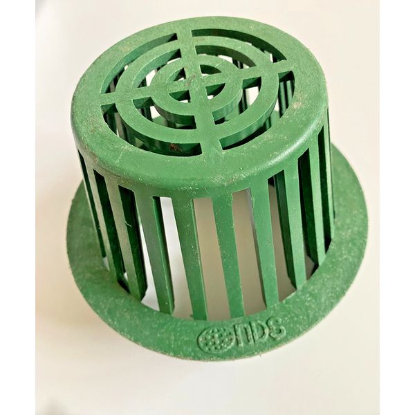 NDS #80 Dome Top Atrium Grate Leaf Filter for 6" Drain Pipe Green