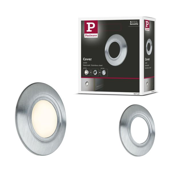 Paulmann 93742 Special LED Recessed Light Cover Approximately 86mm Stainless Steel