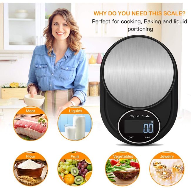 Household Multi-Function Kitchen Scale 22lb/10kg 0.1g Precision