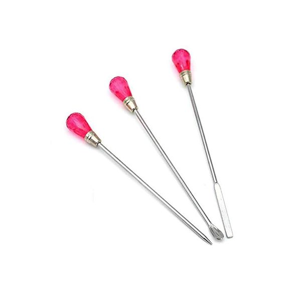 wumio Nail Spatula, Set of 3 Types, Spoon, Spatula, Needle, Nail Tool, Stirring, Mixing Rod, Tool, Resin, Gel Nail, Handmade Craft