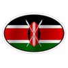 GT Graphics Kenya Flag Oval - 12" Vinyl Sticker Waterproof Decal
