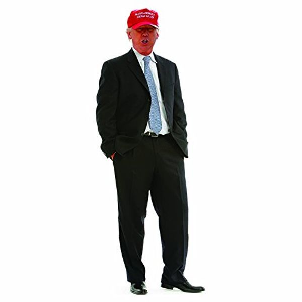 H38009V1 Donald Trump Red Hat Cardboard Cutout Standup