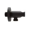 Milano Nero Round Hand Shower Handset Outlet Elbow Bracket - Black