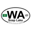 US Decal, Inc. Soap Lake, Washington - Oval Magnet with State Flag