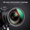 K&F Concept 72mm Variable ND2-32 Filter with Cap, Adjustable ND2~ND32 Neutral Density ND Filter Kit (Nano-X Series)