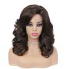 Lady Miranda Loose Wave Lace Part Wig Mixed Brown Nature Curly Synthetic Heat Resistant Weave Full Wigs for Women