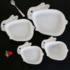 YBK Tech Cute Ceramic Rabbit Plate for Easter or Daily Use (6.5 Inches)