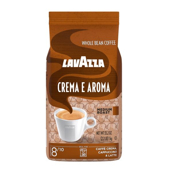 Crema E Aroma Whole Bean Coffee Blend, 2.2-Pound Bag , Balanced medium roast ...