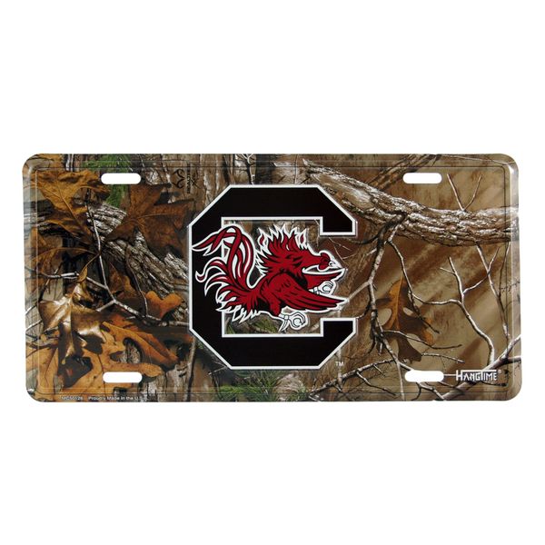 HangTime South Carolina Gamecocks Logo Camouflage License Plate