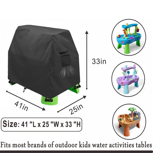 Kids Water Table Cover Fit Step2 Rain Showers Splash Pond Water Table,Waterproof Dust Proof Anti-UV Outdoor Toys Cover-Cover only