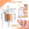Kasoud Inline Petrol Fuel Filter - 2PCS Solvent Filter for Lawnmowers, Motorcycles, Engines