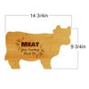 Meat Your Cravings Head On 14.75 x 9.75" Cow Shape Cutting Board