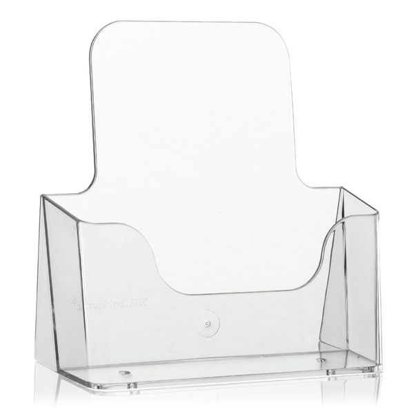 VITAdisplays® Table Brochure Stand Flyer Stand/Brochure Holder (Transparent, DIN A5)