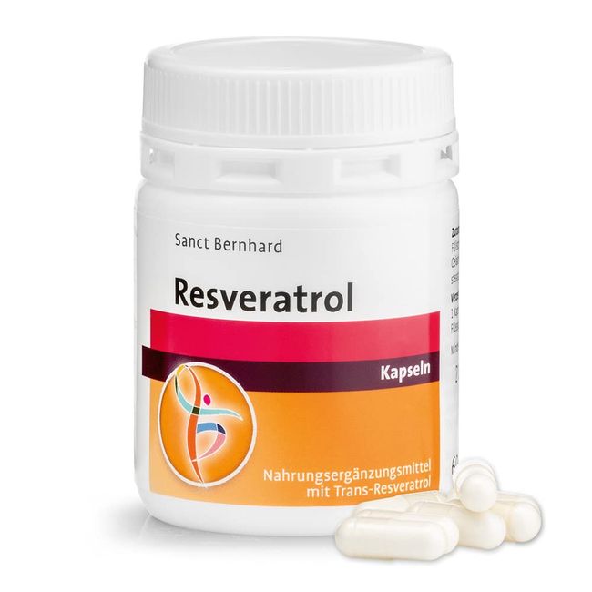 Sanct Bernhard Resveratrol-Kapseln, mit 240 mg Trans-Resveratrol pro Kapsel, 60 Kapseln