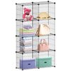 Wire Cube Storage 8-Cube Storage Organizer Bins Wire Shelving Modular Bookshelf