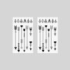 Oottati 2 Sheets Small Tiny Temporary Tattoo Stickers Black Heart Arrow Totem