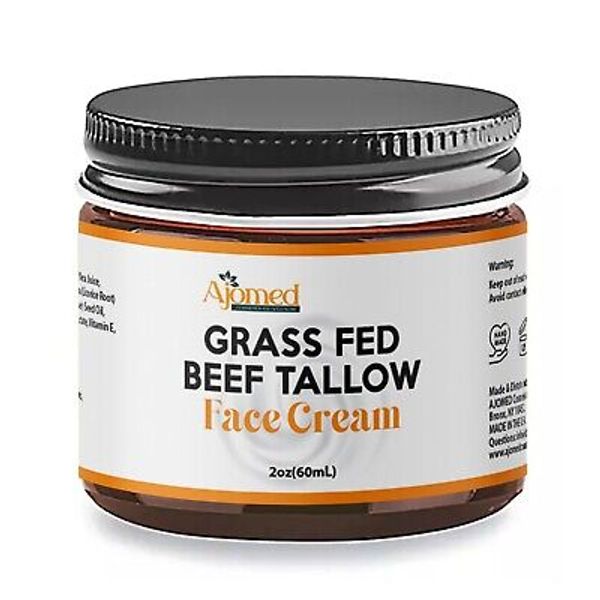 Tallow face Cream Unscented Handmade Grass-Fed Beef Tallow Skin Moisturizer  2oz