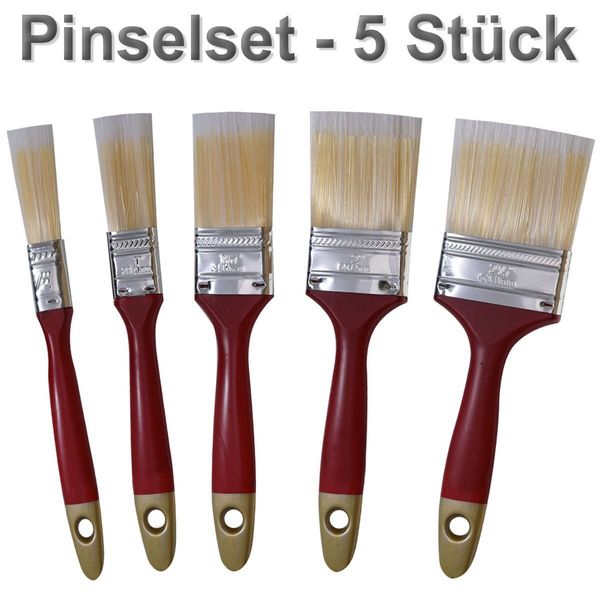 5-Piece Brush Set Flat Paintbrush DIY Wall Paint Lacquer