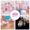 Accmor 100 Pieces 3g Empty Sample Containers with Lids Cosmetic Jars with 5 Pieces Mini Spatulas